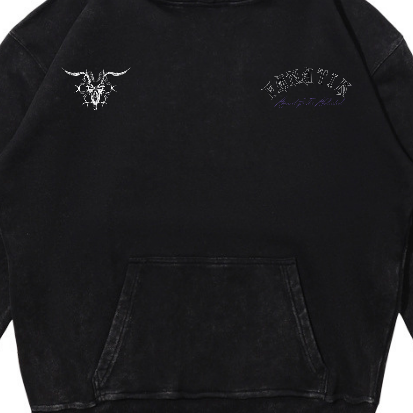 DESTROYER OF WORLDS HOODIE ACID WASH BLACK