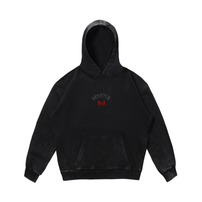 LEVERAGE YOUR HATE HOODIE ACID WASH BLACK