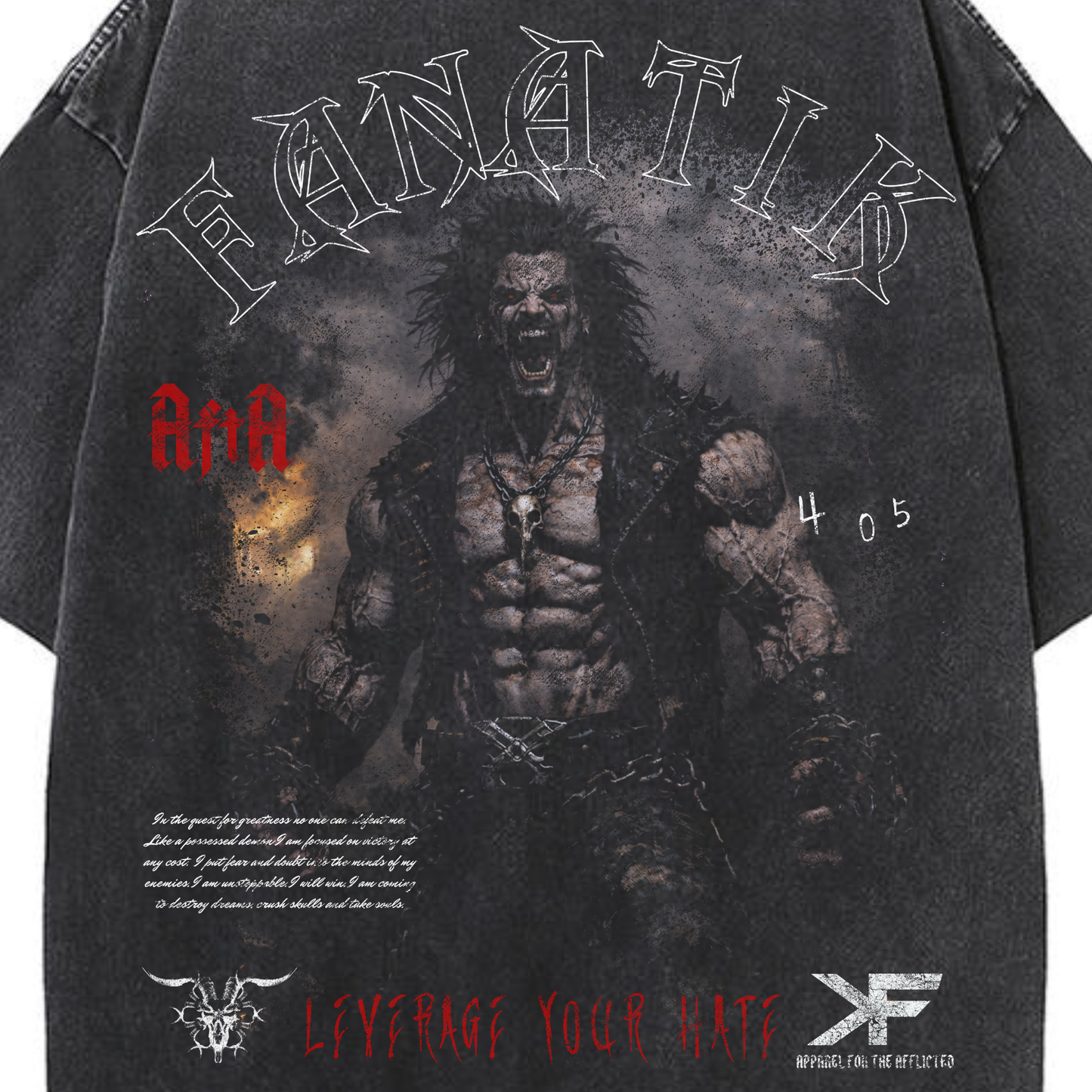 LEVERAGE YOUR HATE TEE ACID WASH