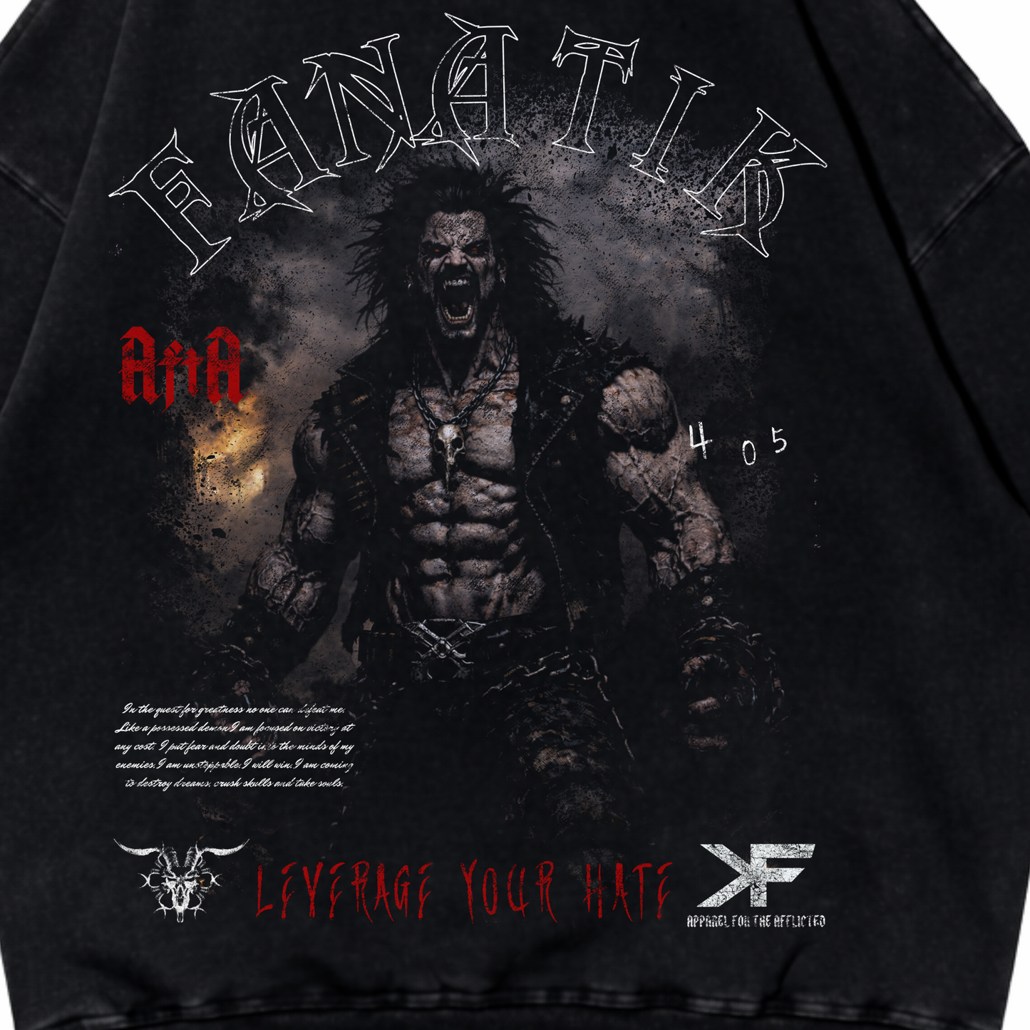LEVERAGE YOUR HATE HOODIE ACID WASH BLACK