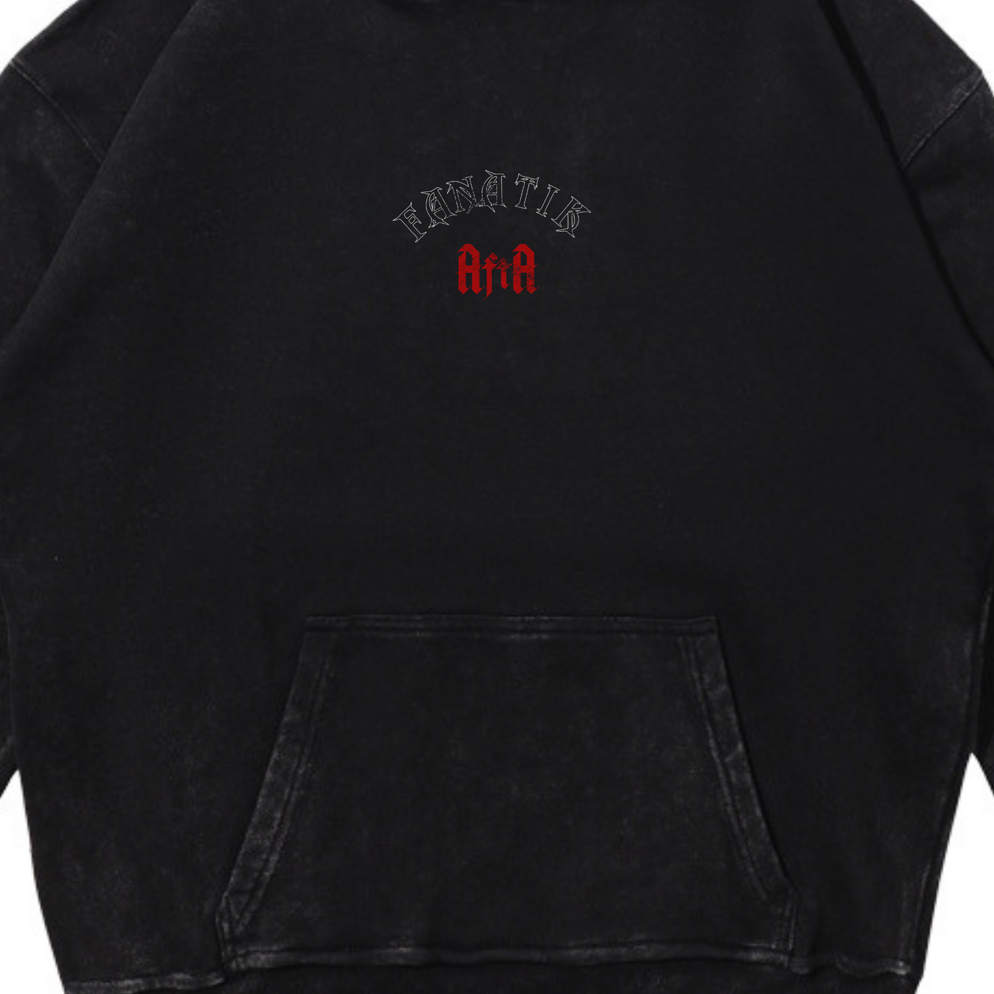LEVERAGE YOUR HATE HOODIE ACID WASH BLACK