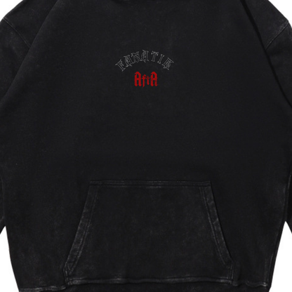 LEVERAGE YOUR HATE HOODIE ACID WASH BLACK