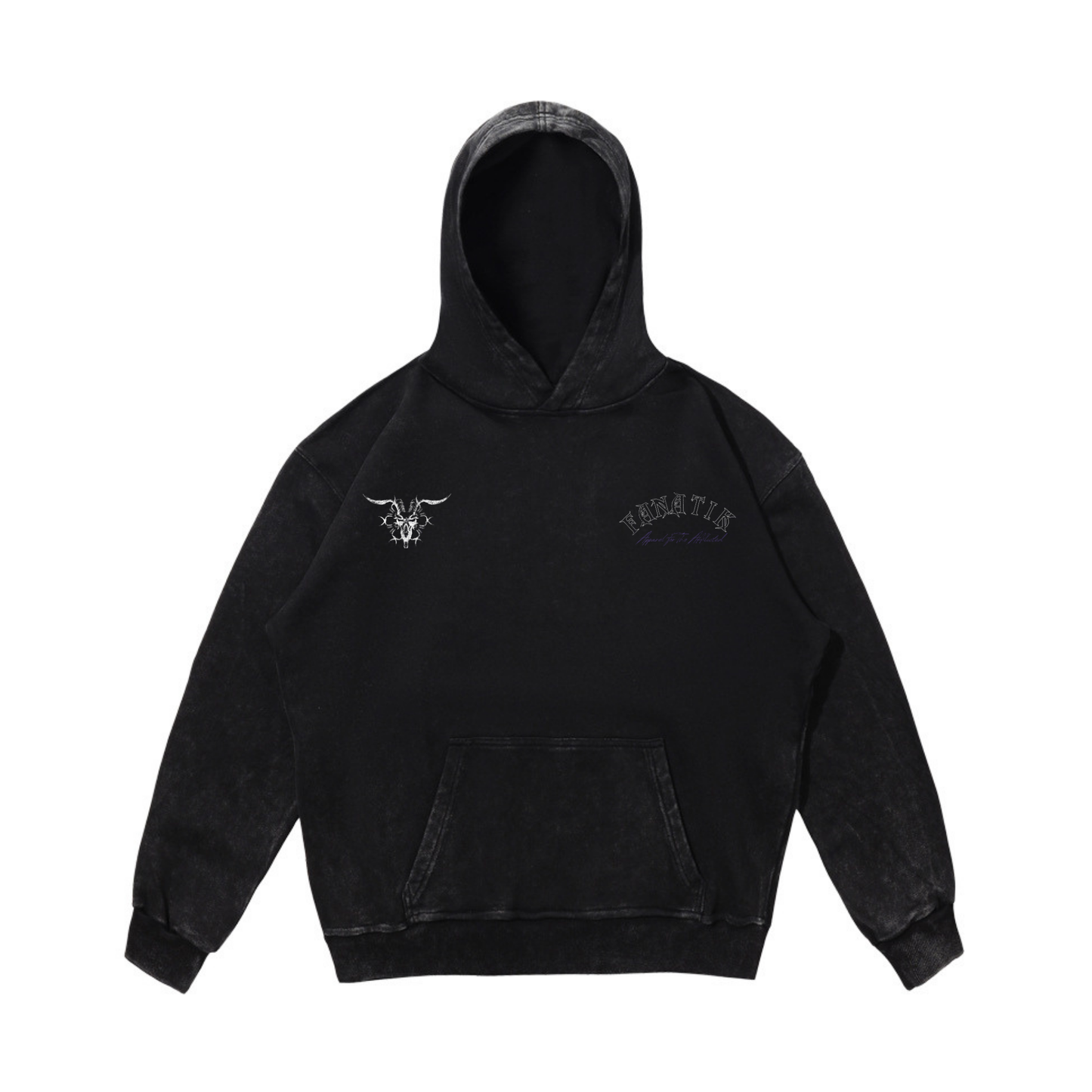 DESTROYER OF WORLDS HOODIE ACID WASH BLACK