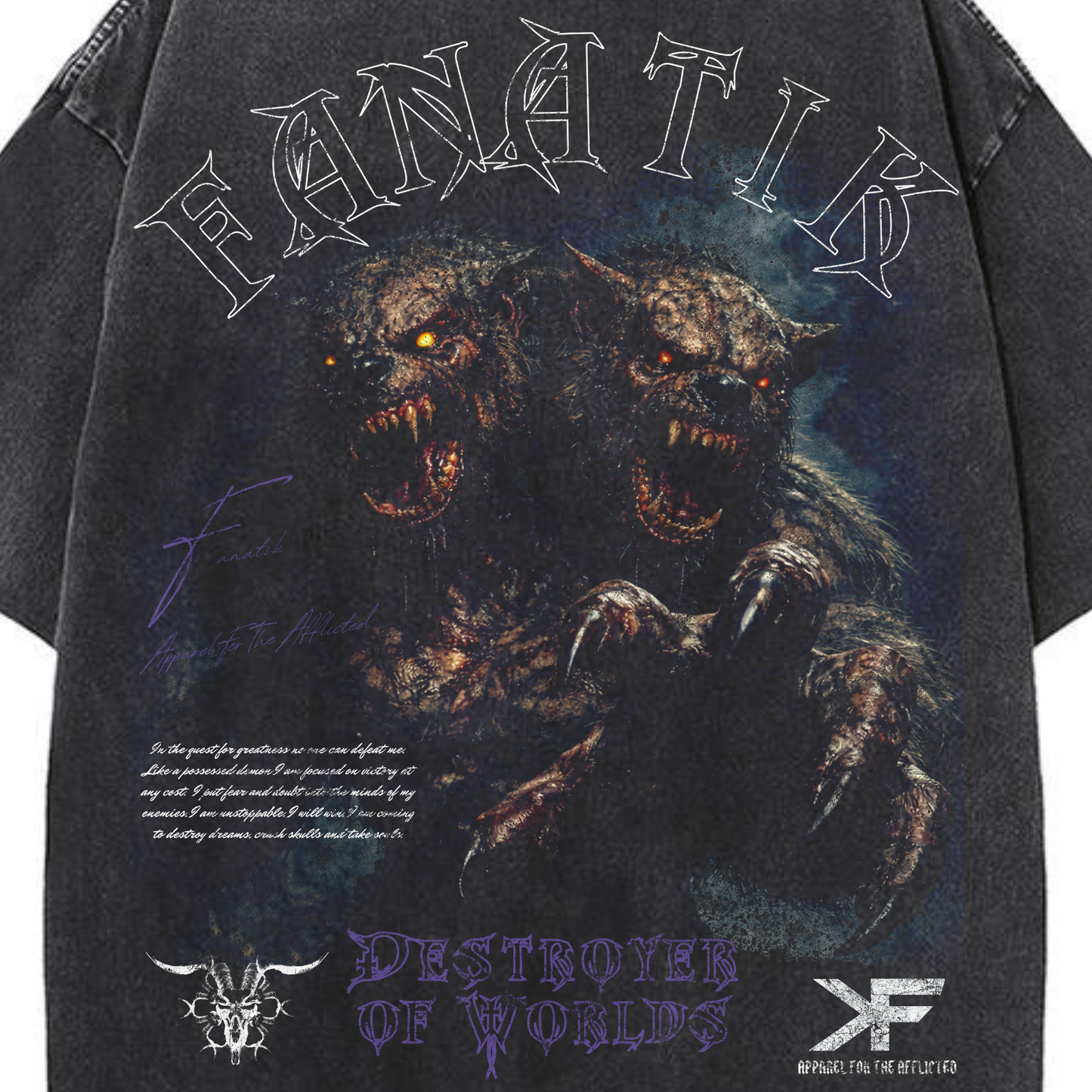 DESTROYER OF WORLDS TEE ACID WASH