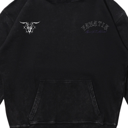 DESTROYER OF WORLDS HOODIE ACID WASH BLACK