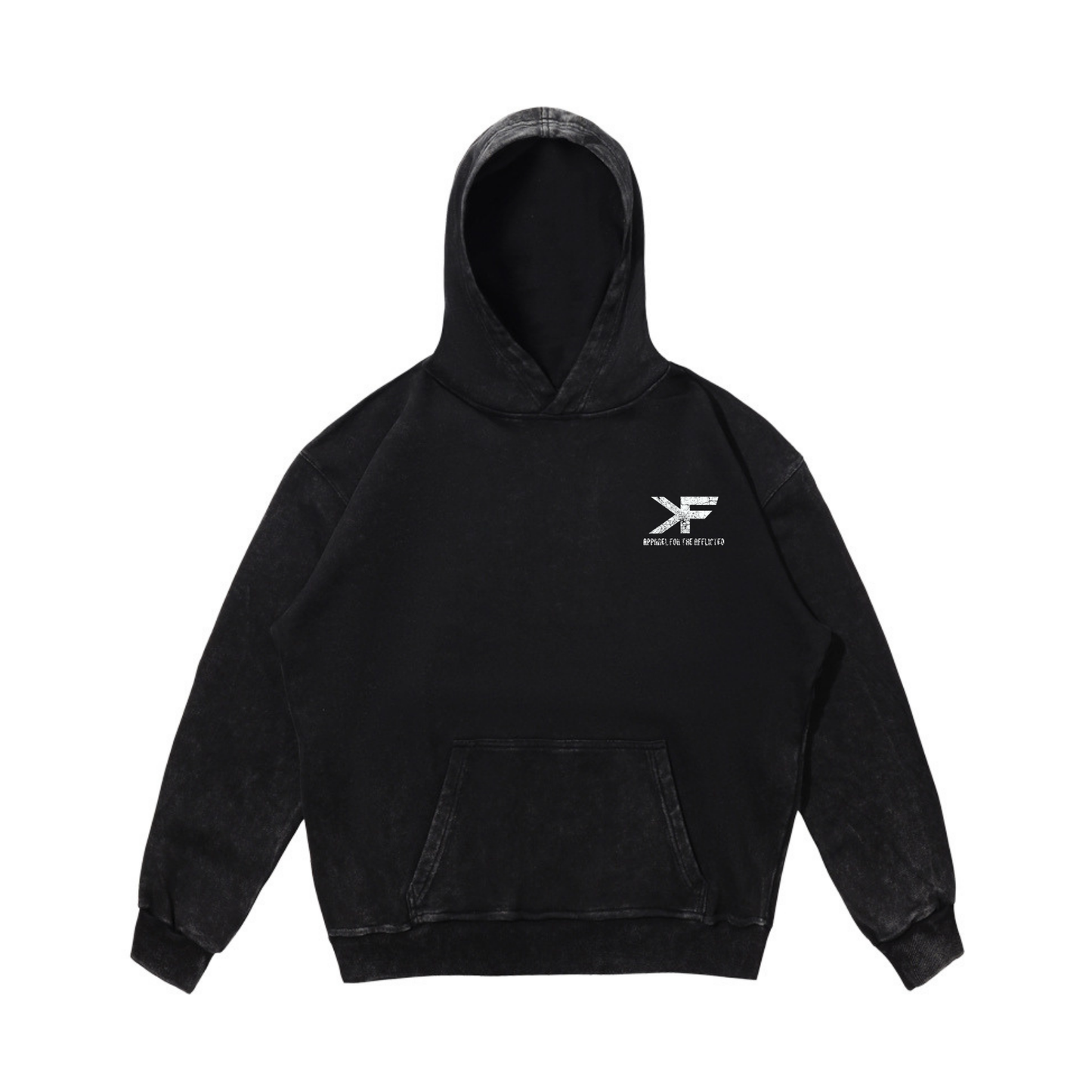 SOUL TAKER HOODIE ACID WASH BLACK