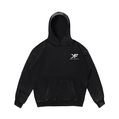 SOUL TAKER HOODIE ACID WASH BLACK