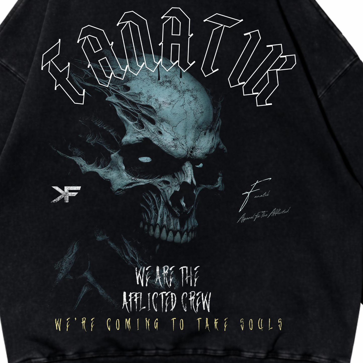 SOUL TAKER HOODIE ACID WASH BLACK