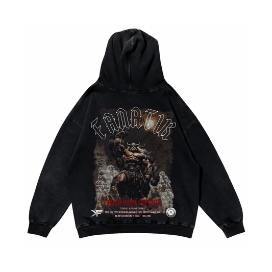 VALIANT VICTORY HOODIE ACID WASH BLACK
