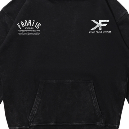 DAWN OF VICTORY HOODIE ACID WASH BLACK