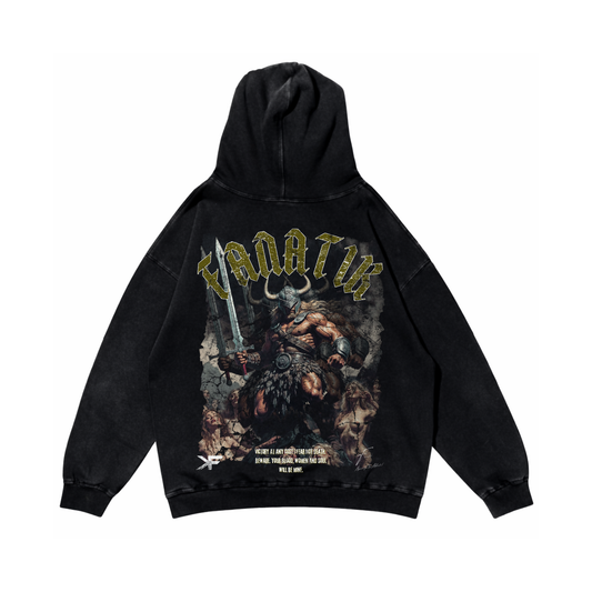 VICTORY BY BLADE HOODIE ACID WASH BLACK