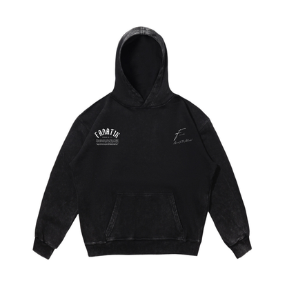 VICTORY BY BLADE HOODIE ACID WASH BLACK