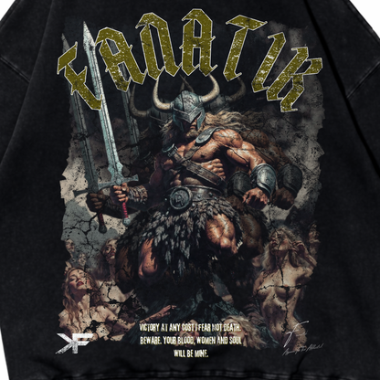 VICTORY BY BLADE HOODIE ACID WASH BLACK
