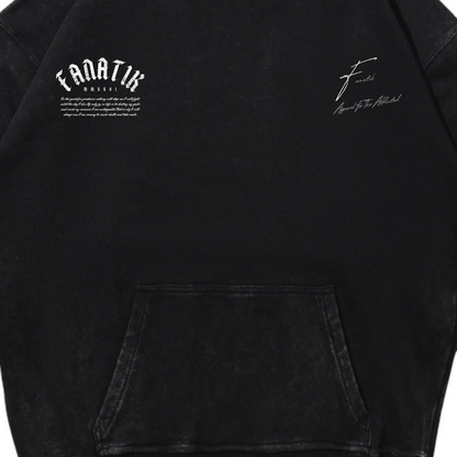 VICTORY BY BLADE HOODIE ACID WASH BLACK