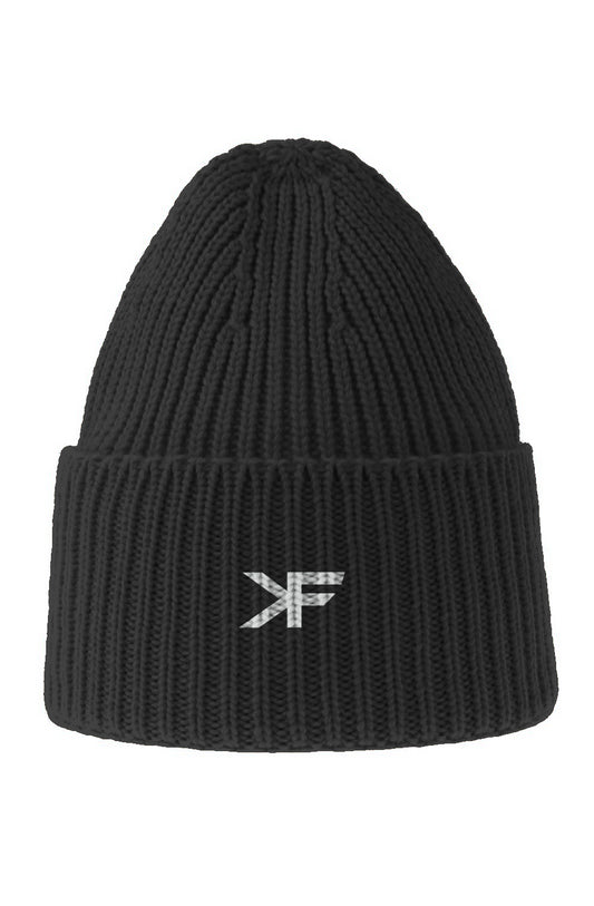 SIGNATURE - RIB KNIT BEANIE - BLACK NIGHT