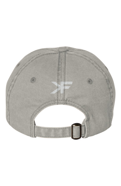 SIGNATURE - 'F' LOGO EMBROIDERED DAD CAP - WHITE ON STONE
