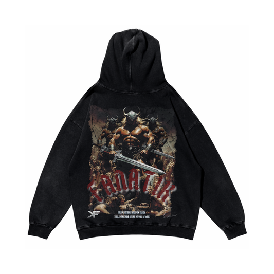 ULTIMATE VICTORY HOODIE ACID WASH BLACK