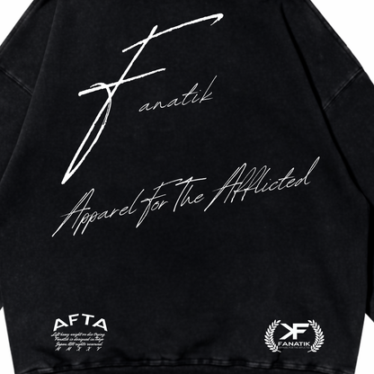 WICKED SIGNATURE HOODIE ACID WASH BLACK