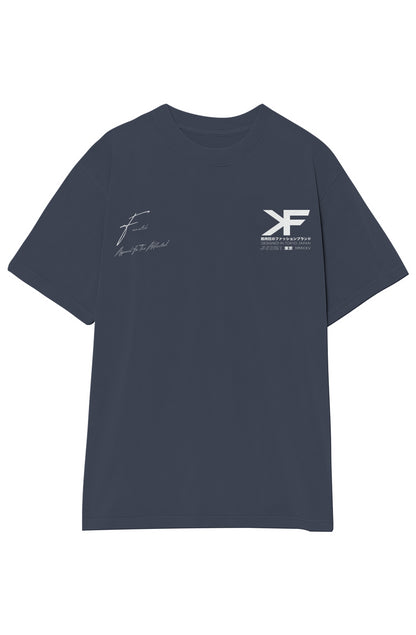 AFTA PLATE LOGO GARMENT DYED T WHITE INK