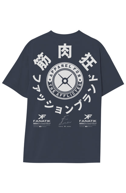 AFTA PLATE LOGO GARMENT DYED T WHITE INK