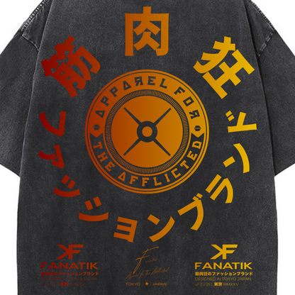 AFTA PLATE ON FIRE TEE ACID WASH