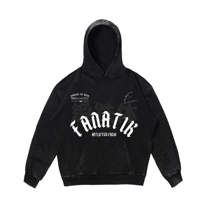 FORGED OF IRON HOODIE ACID WASH BLACK