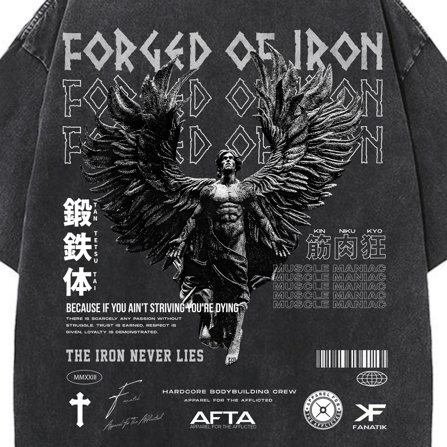 FORGED OF IRON TEE ACID WASH