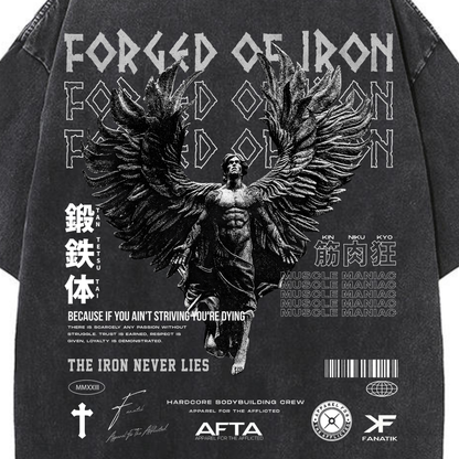 FORGED OF IRON TEE ACID WASH