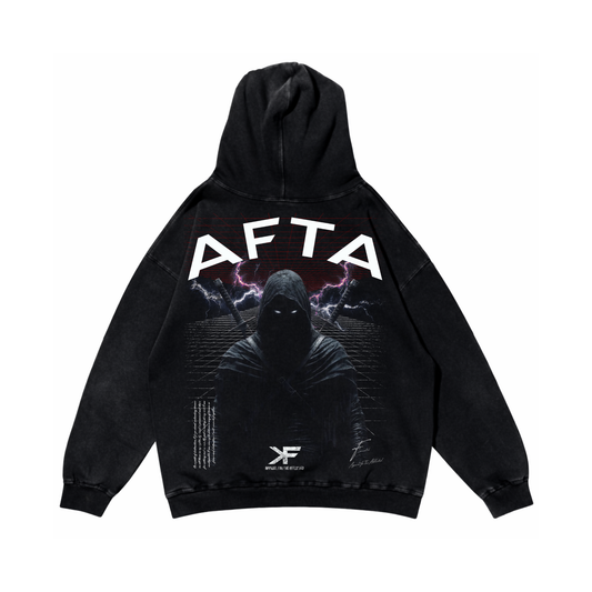 SHADOW SLAYER HOODIE ACID WASH BLACK