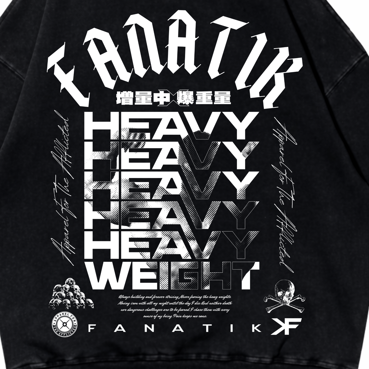 HEAVY WEIGHT HOODIE ACID WASH BLACK