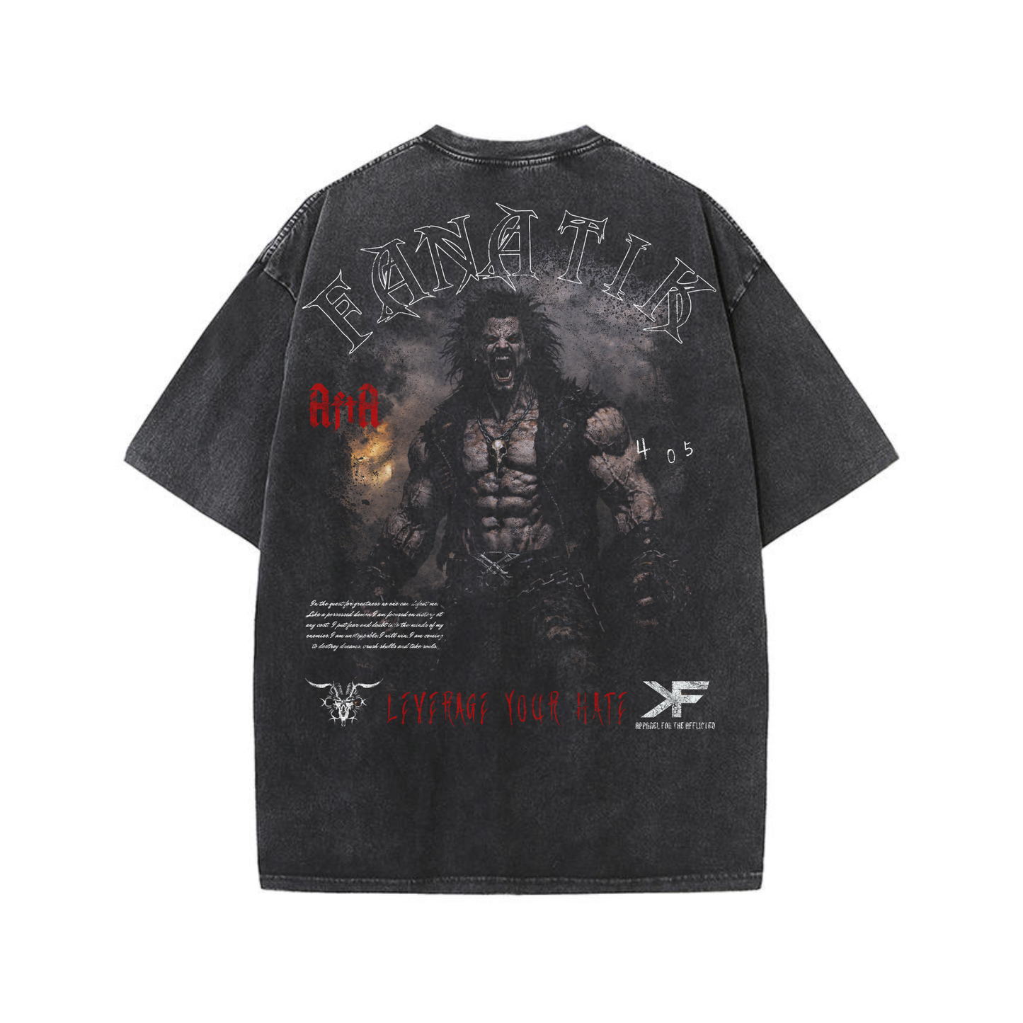 LEVERAGE YOUR HATE TEE ACID WASH