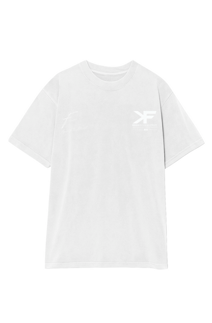 AFTA PLATE LOGO GARMENT DYED T WHITE INK